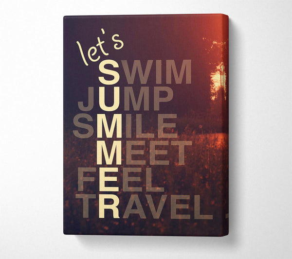  A Canvas Print of Let's Summer 1 Canvas Art
