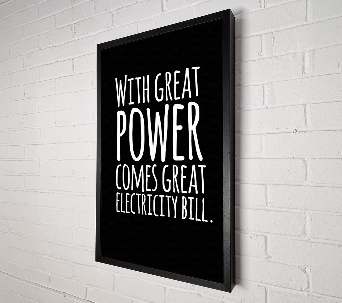  A Canvas Print of With Great Power Canvas Wall Art