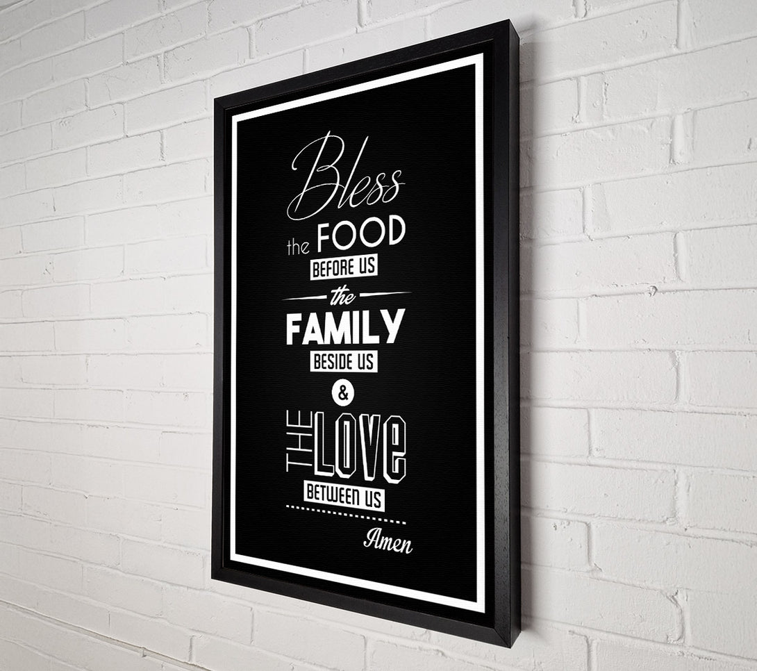  A Canvas Print of Bless The Food Before Us 1 Canvas Print
