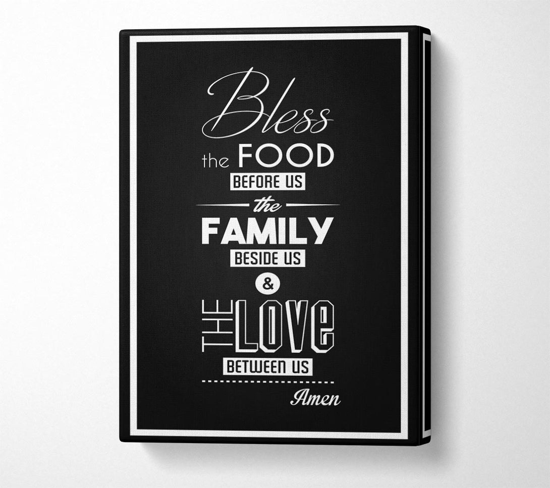  A Canvas Print of Bless The Food Before Us 1 Canvas Print