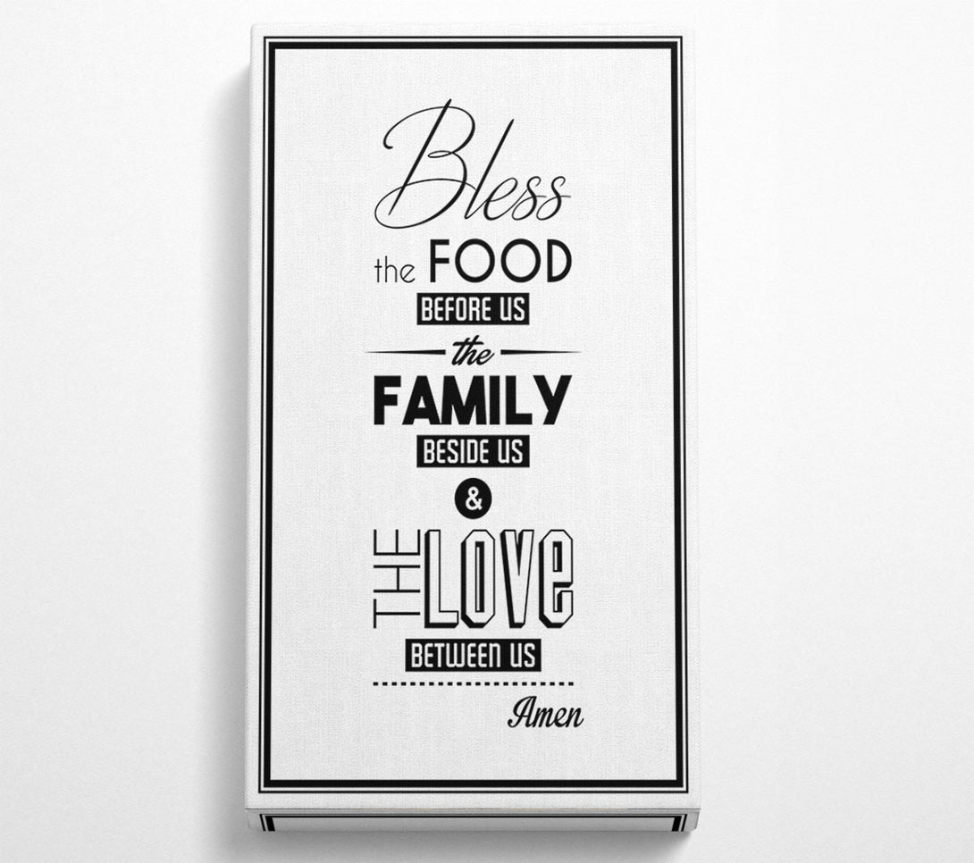  A Canvas Print of Bless The Food Before Us 2 Canvas Print