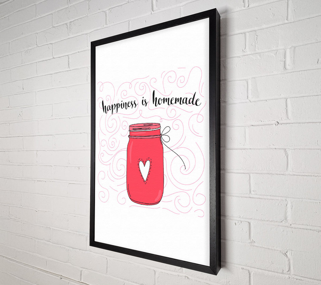  A Canvas Print of Happiness Is Homemade Canvas Wall Art
