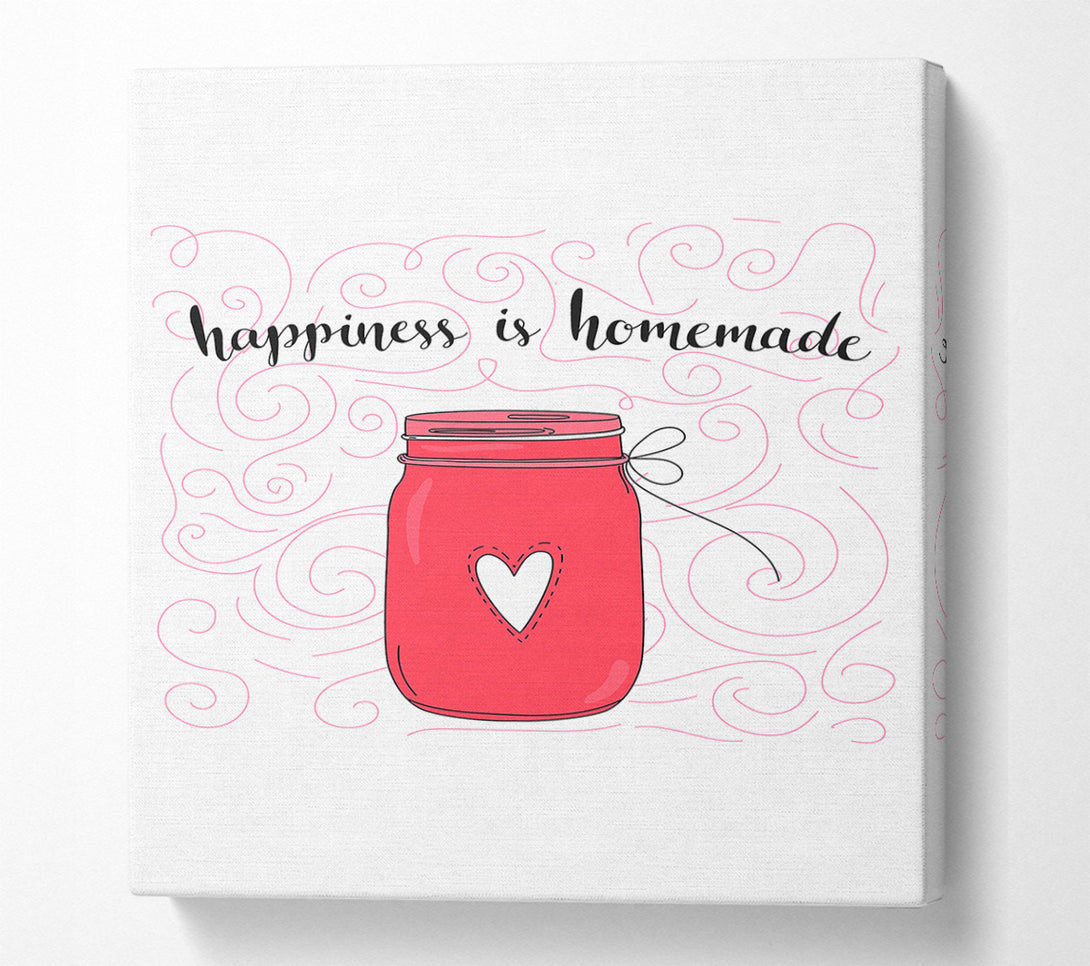  A Canvas Print of Happiness Is Homemade Canvas Wall Art