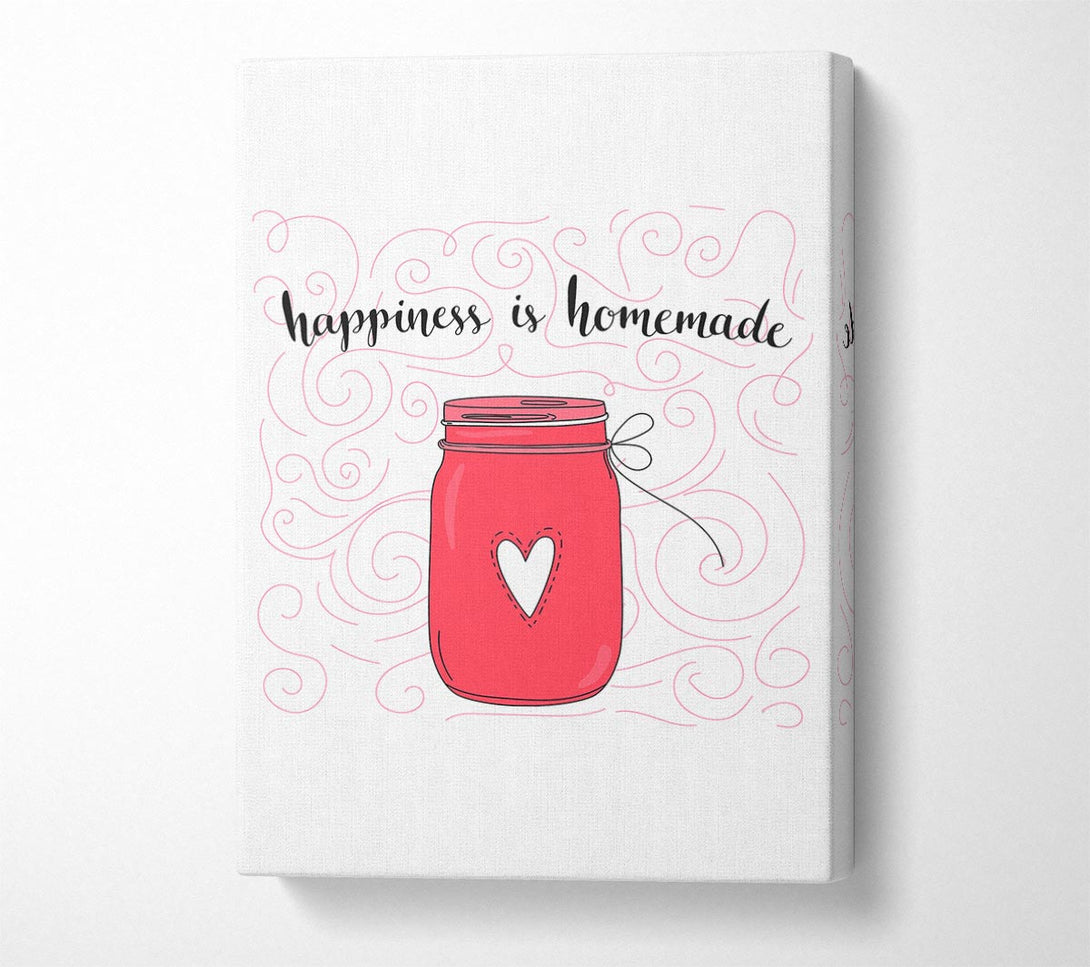  A Canvas Print of Happiness Is Homemade Canvas Wall Art