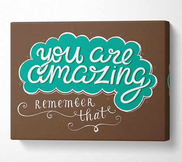 A Canvas Print of You Are Amazing Remember That Canvas Wall Art