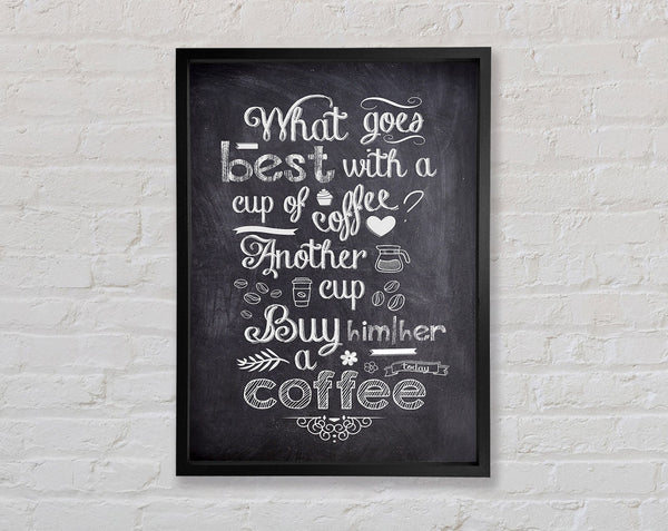 What Goes Best With Coffee_ Framed Print