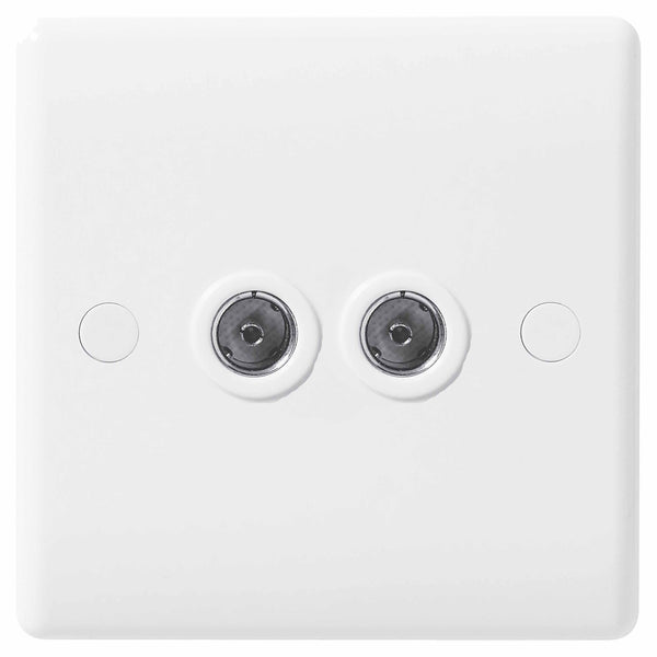 BG Nexus 863 2 Gang ISOLATED CO-AXIAL Socket