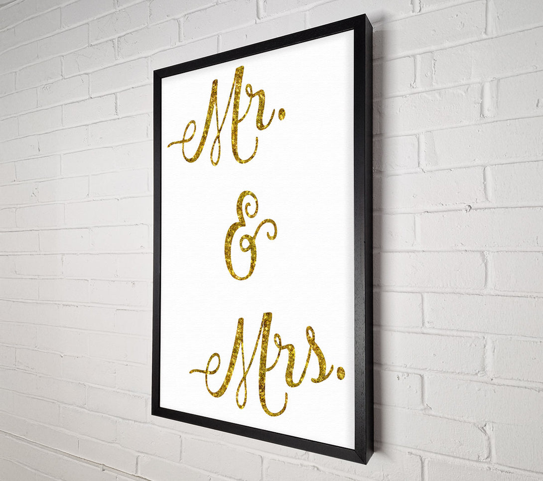  A Canvas Print of Mr and Mrs Canvas Wall Art