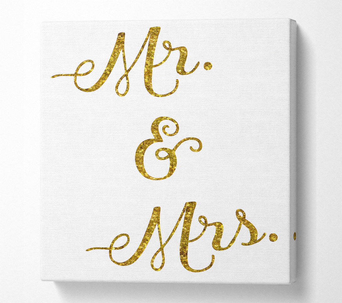  A Canvas Print of Mr and Mrs Canvas Wall Art