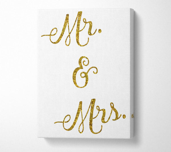  A Canvas Print of Mr and Mrs Canvas Wall Art
