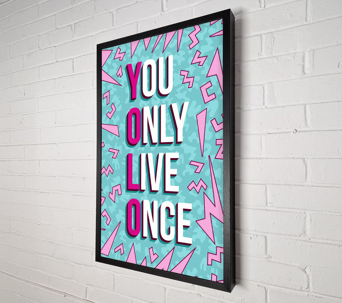  A Canvas Print of You Only Live Once Canvas Print