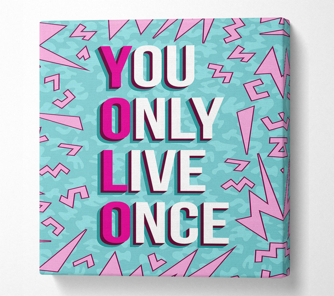  A Canvas Print of You Only Live Once Canvas Print