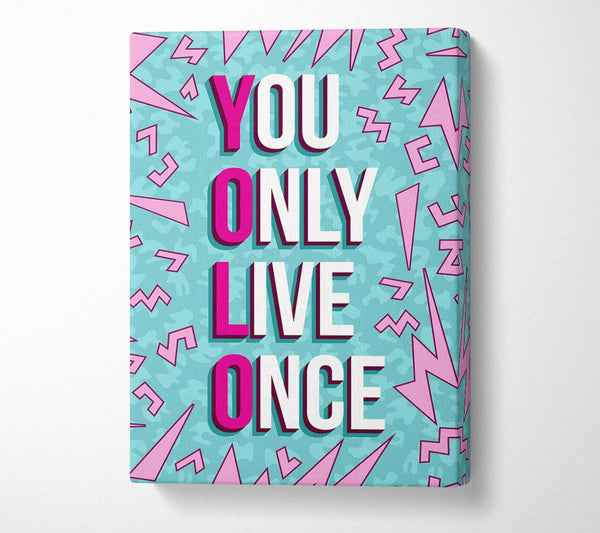  A Canvas Print of You Only Live Once Canvas Print