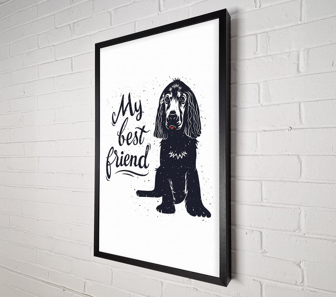  A Canvas Print of My Best Friend Dog Canvas Wall Art