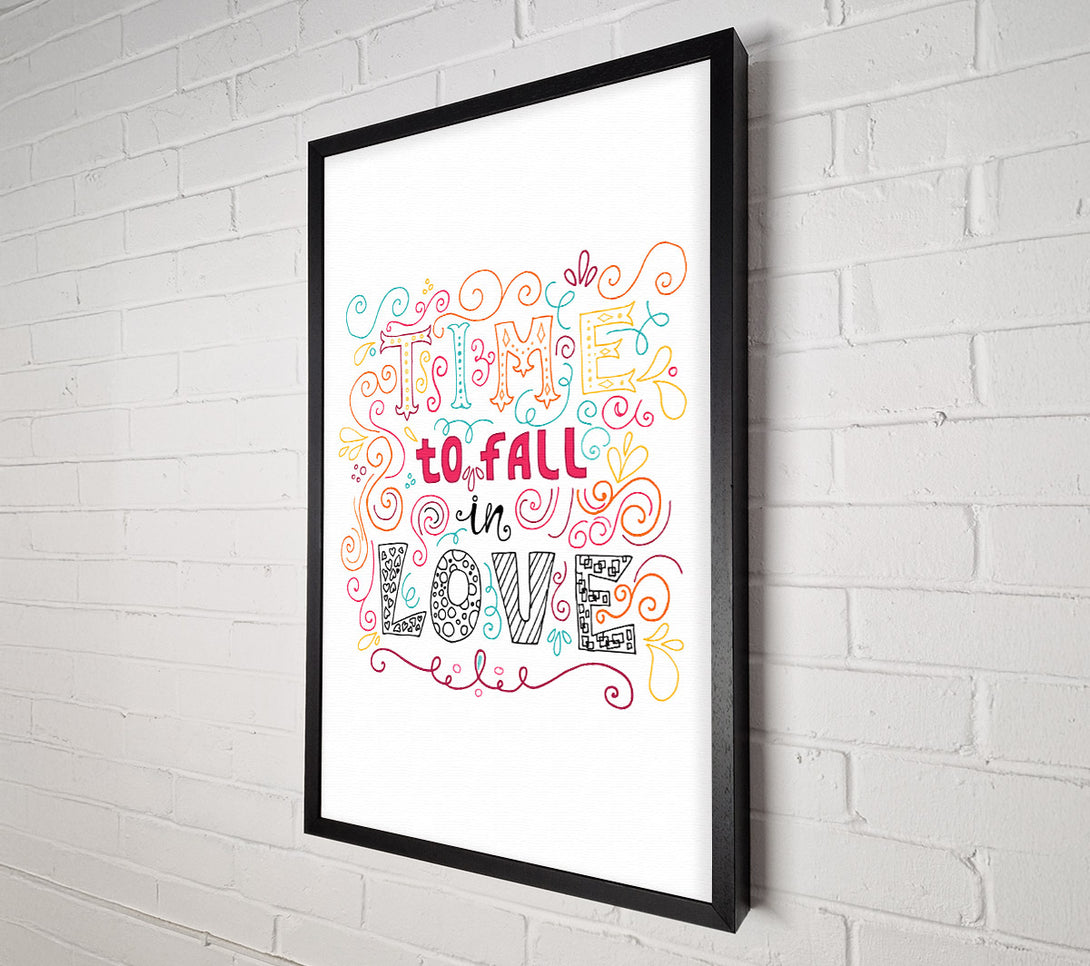  A Canvas Print of Time To Fall In Love Canvas Wall Art