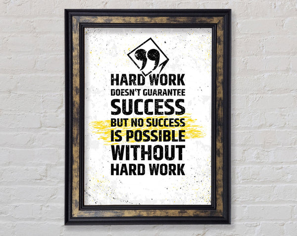 Hard Work Doesn't Guarantee Success Framed Print