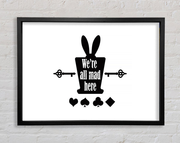 Were All Mad Here Framed Print