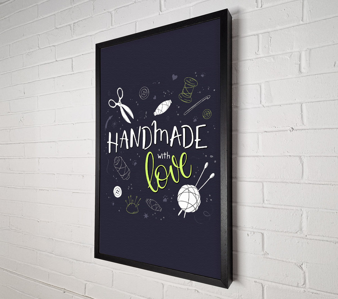  A Canvas Print of Handmade With Love Canvas Wall Art