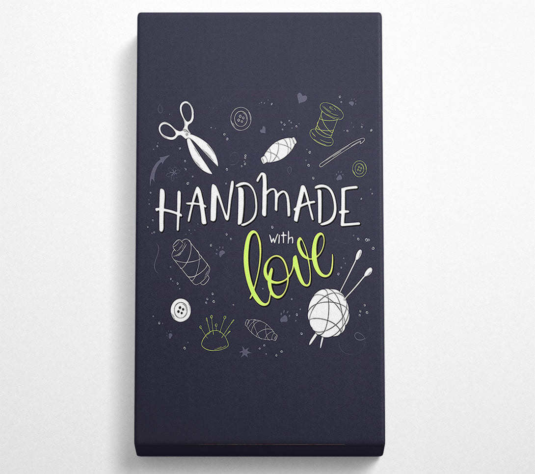 A Canvas Print of Handmade With Love Canvas Wall Art