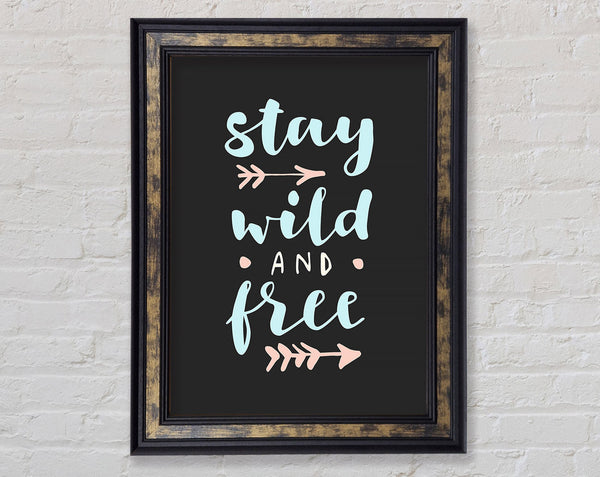 Stay Wild And Free Framed Print