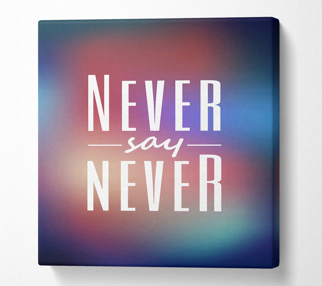  A Canvas Print of Never Say Never 2 Canvas Print