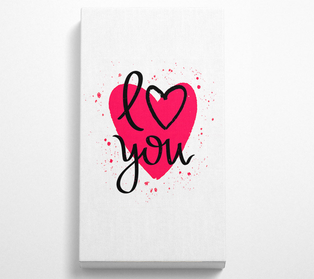  A Canvas Print of Love You 3 Canvas Art