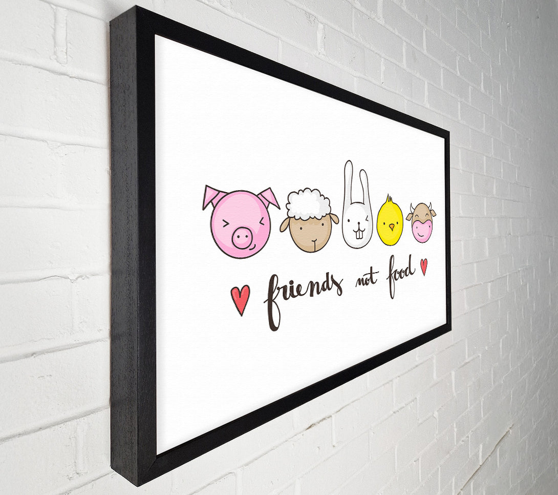  A Canvas Print of Friends Not Food Canvas Wall Art