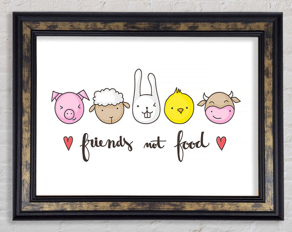 Friends Not Food Framed Print