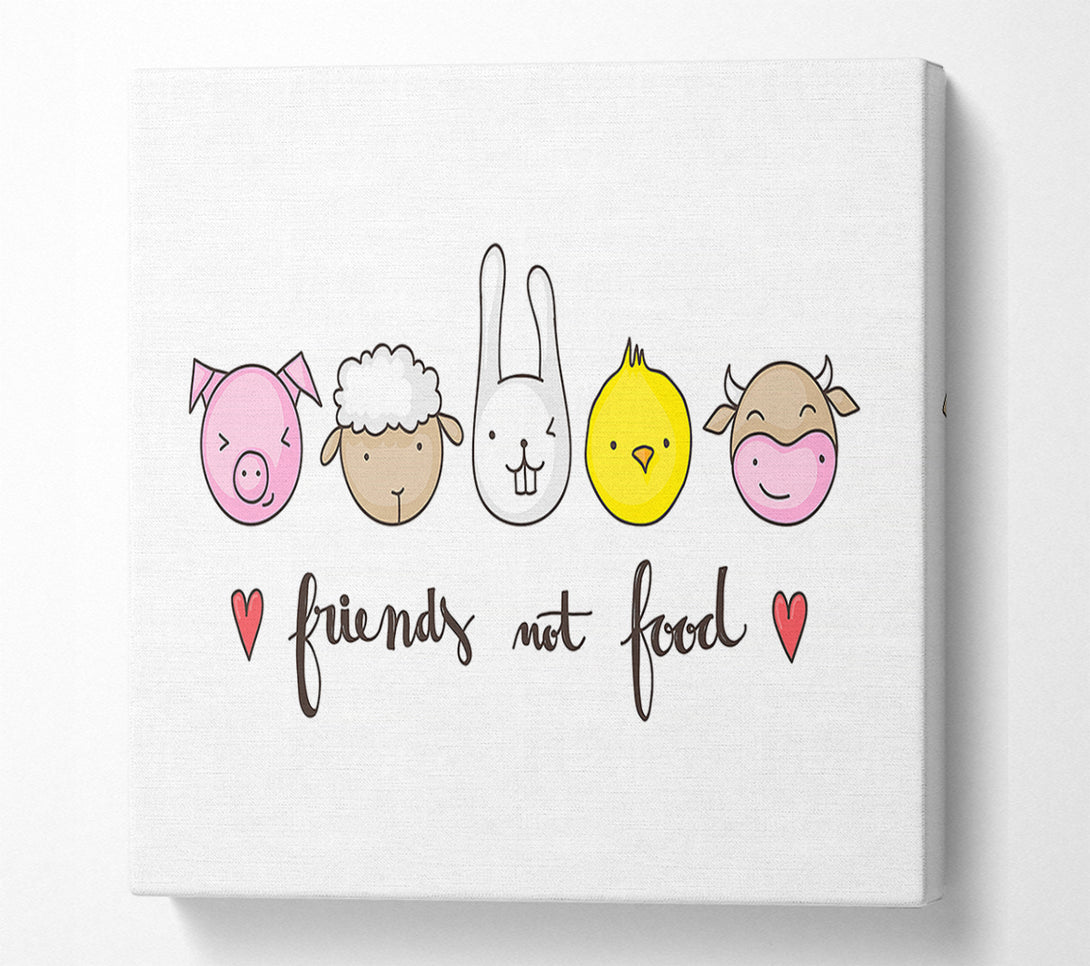 A Canvas Print of Friends Not Food Canvas Wall Art