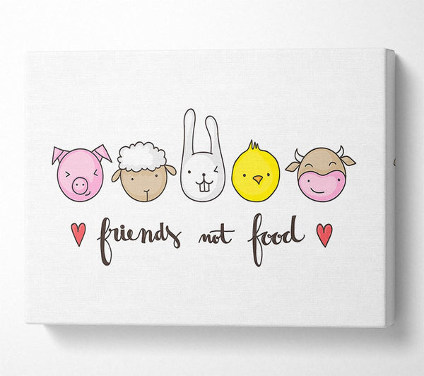  A Canvas Print of Friends Not Food Canvas Wall Art