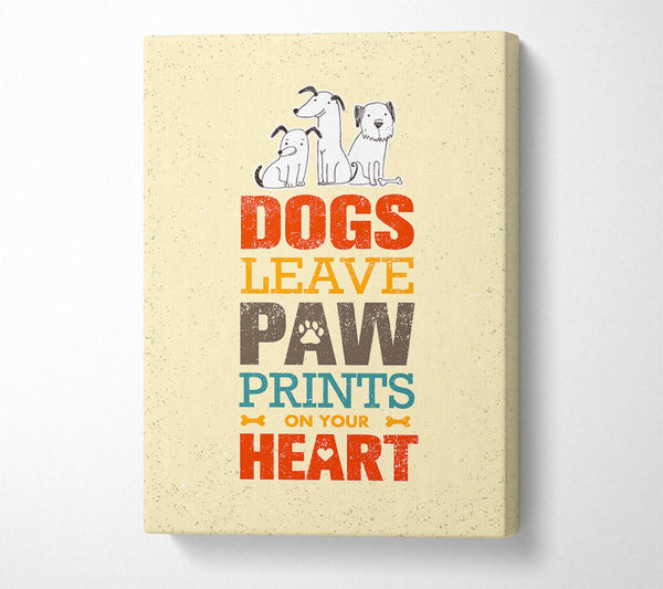  A Canvas Print of Dogs Leave Paw Prints Canvas Art