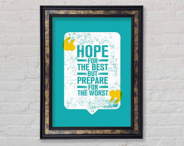 Hope For The Best Framed Print