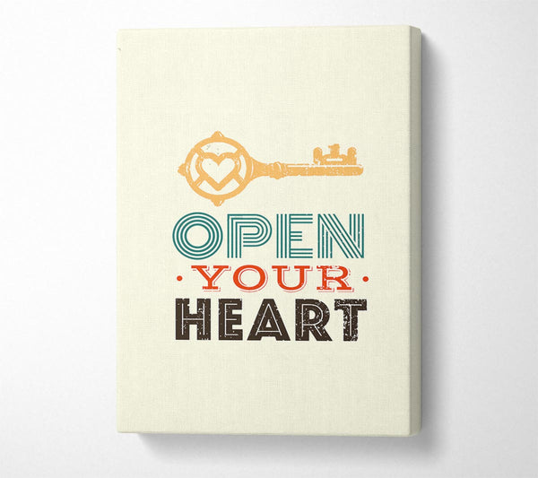  A Canvas Print of Open Your Heart Canvas Wall Art