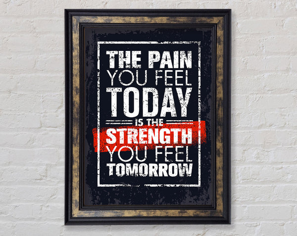 The Pain You Feel Today 2 Framed Print