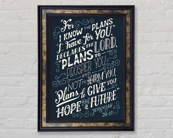 For I Know The Plans I Have For You Framed Print