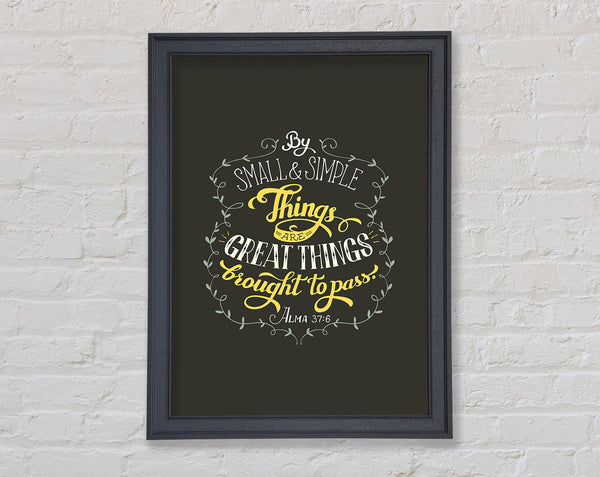 Von Small And Simple Things