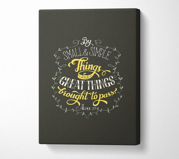  A Canvas Print of By Small And Simple Things Canvas Wall Art