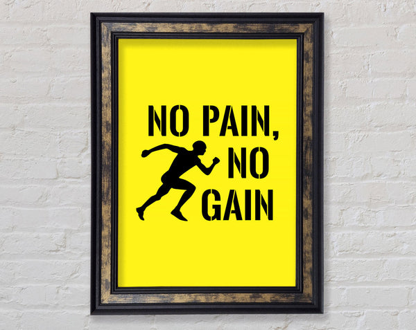 No Pain No Gain 3 Framed Print