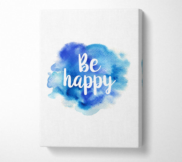 A Canvas Print of Be Happy 3 Canvas Wall Art