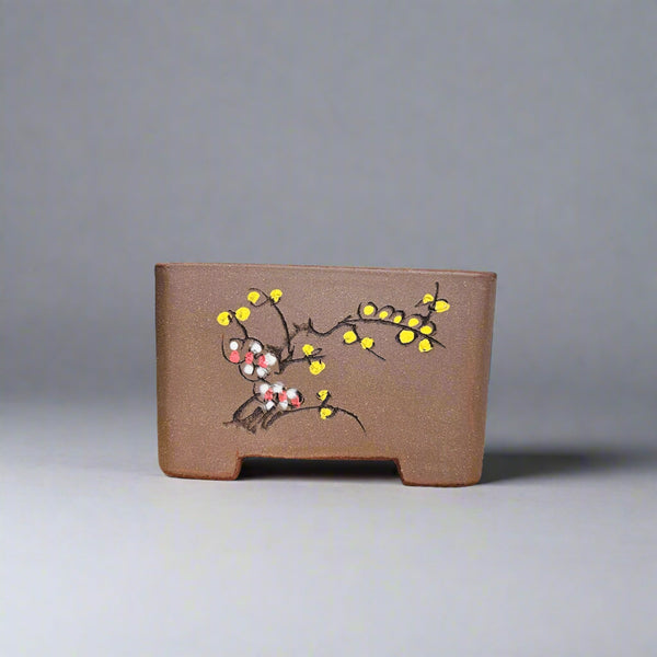 26cm Premium Unglazed Bonsai Pot | Cascade | 26cm x 16cm | Brown