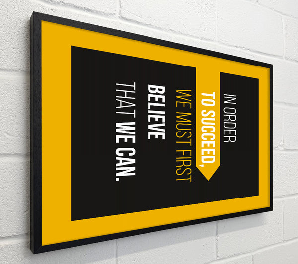 In Order To Succeed