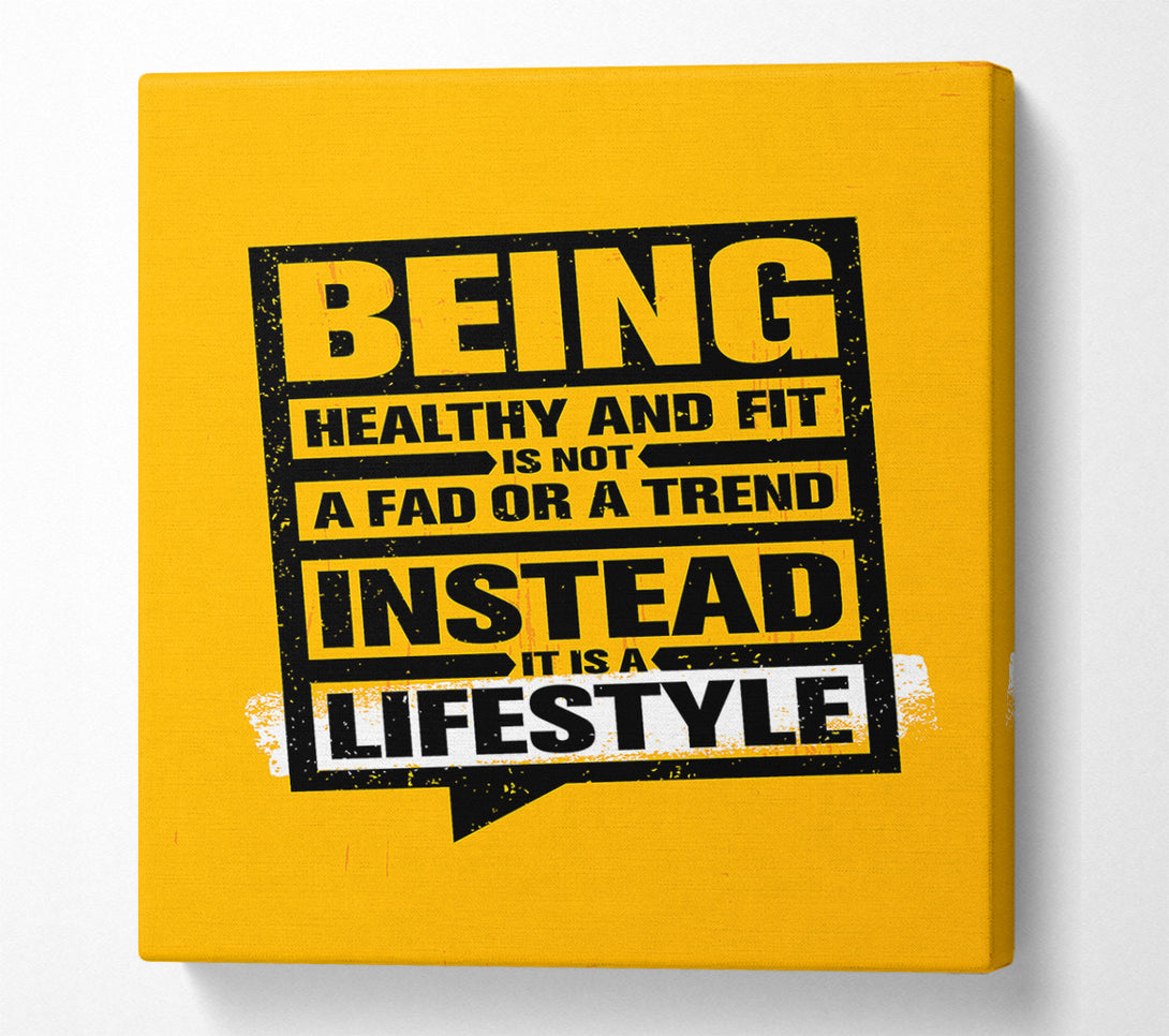  A Canvas Print of Being Healthy And Fit Canvas Wall Art