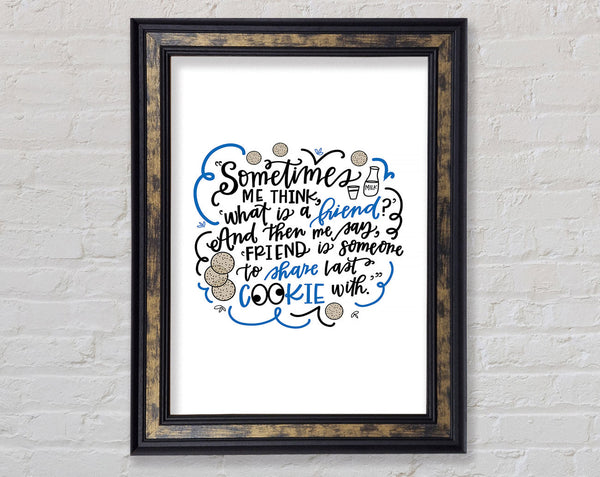 Cookie Friend Framed Print