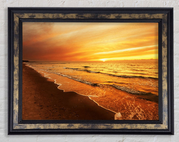 Caramel Ocean Shores Framed Print