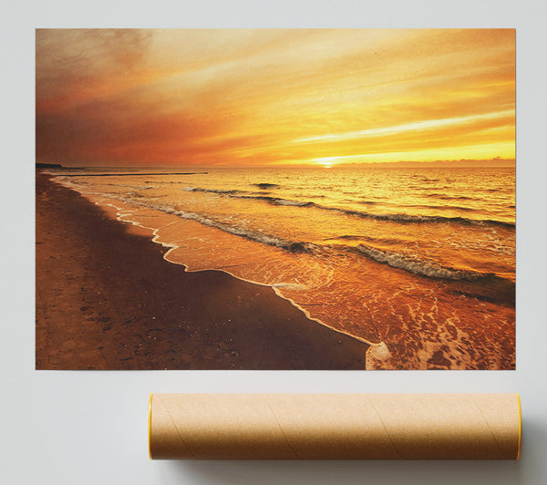 Caramel Ocean Shores Print