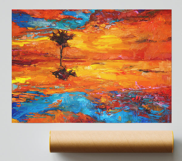Reflections Of The Lonesome Tree Print