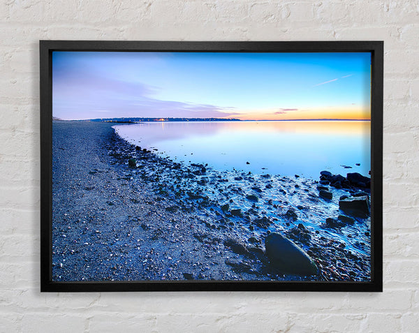 Tranquil Ocean Blues Framed Print