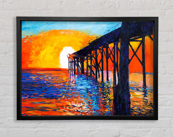 Sonne am Ende des Piers