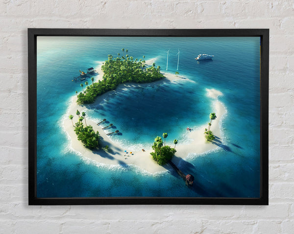 The Perfect Island Getaway Framed Print