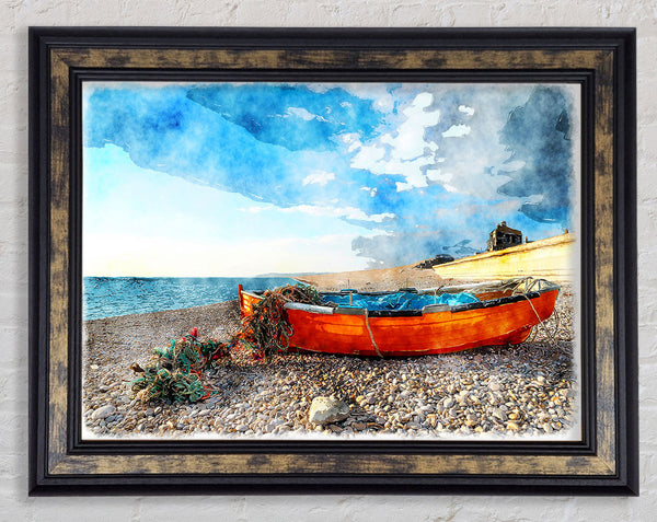 Fishermans Boat In The Early Morning
